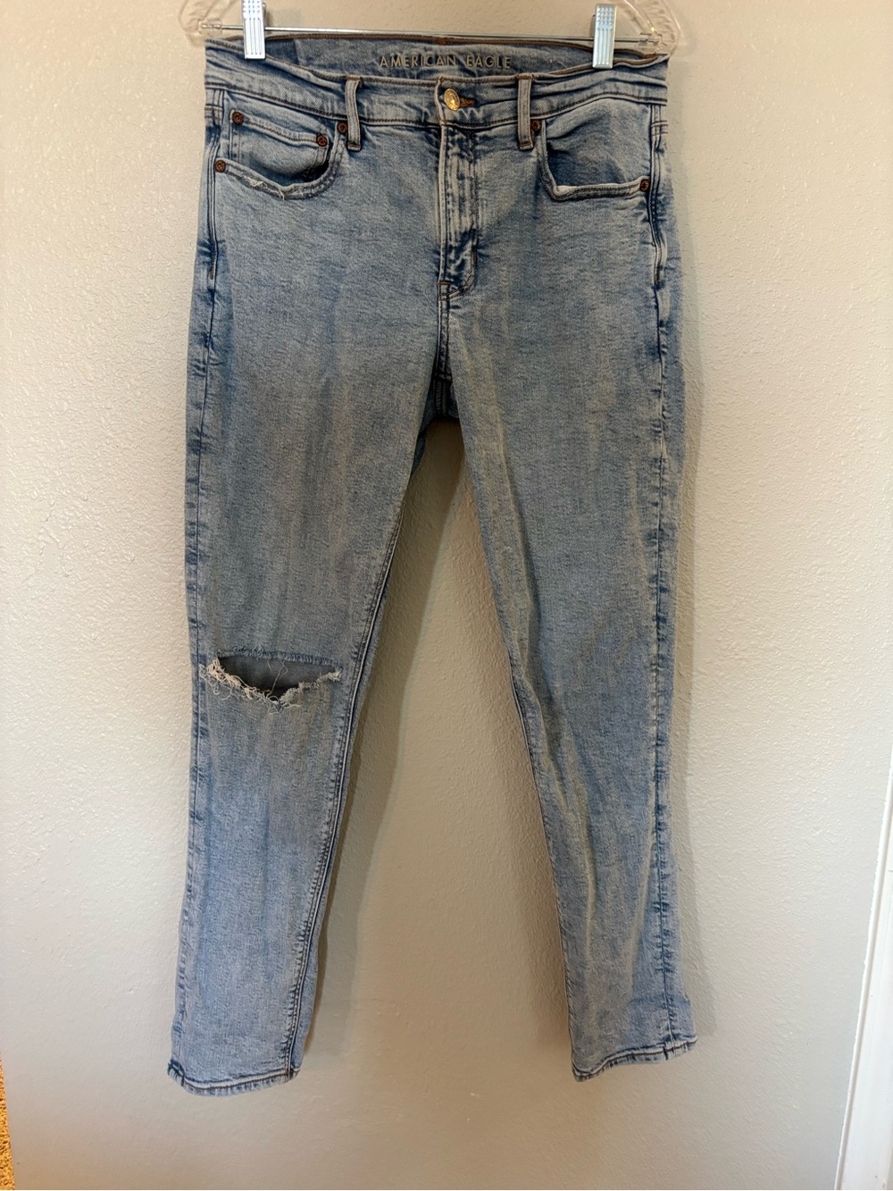 American Eagle Light Blue Stretch High-Rise Jeans